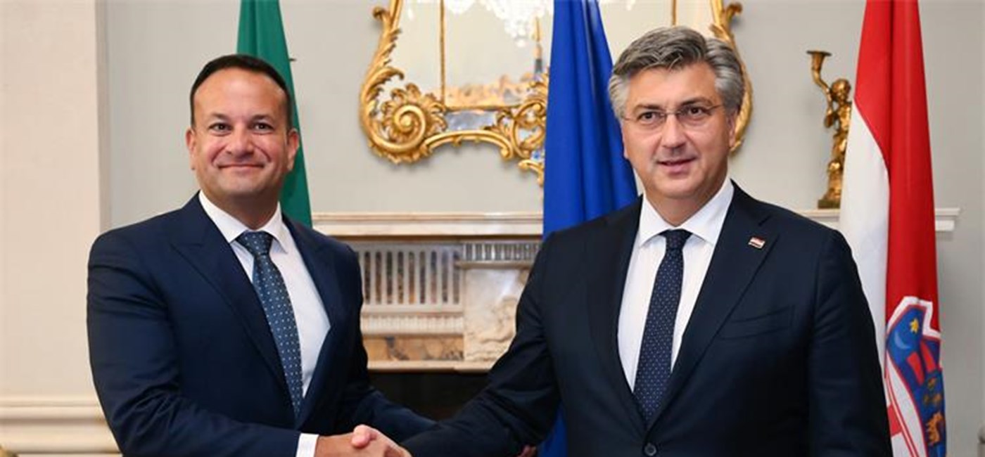 Plenković and Varadkar: Very good bilateral relations between Croatia and Ireland